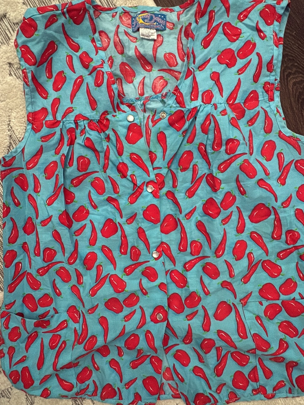 Vintage Chili Pepper Print Tunic Tank